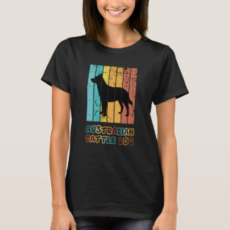 Blue Heeler Australian Cattle Hund Vintage Sunset T Shirt