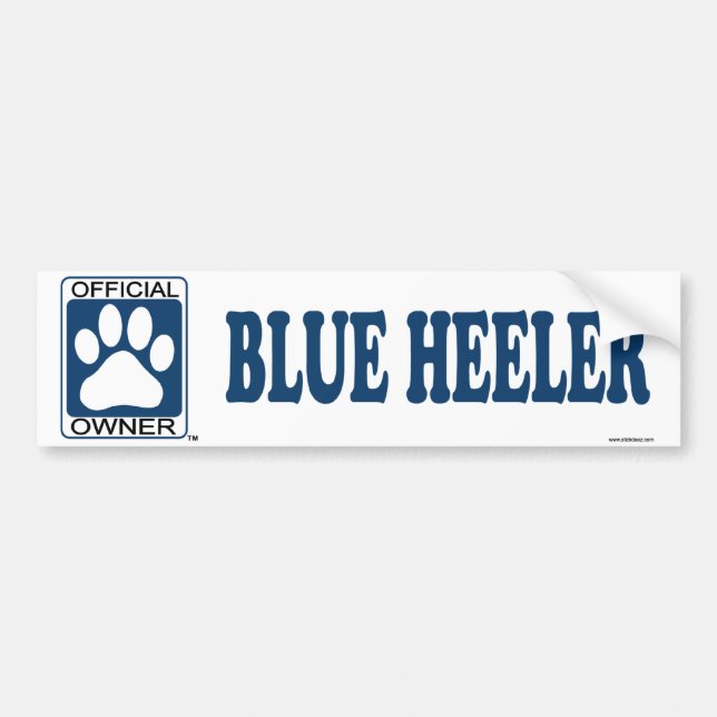 Blue Heeler Blå Bildekal (Framsidan)