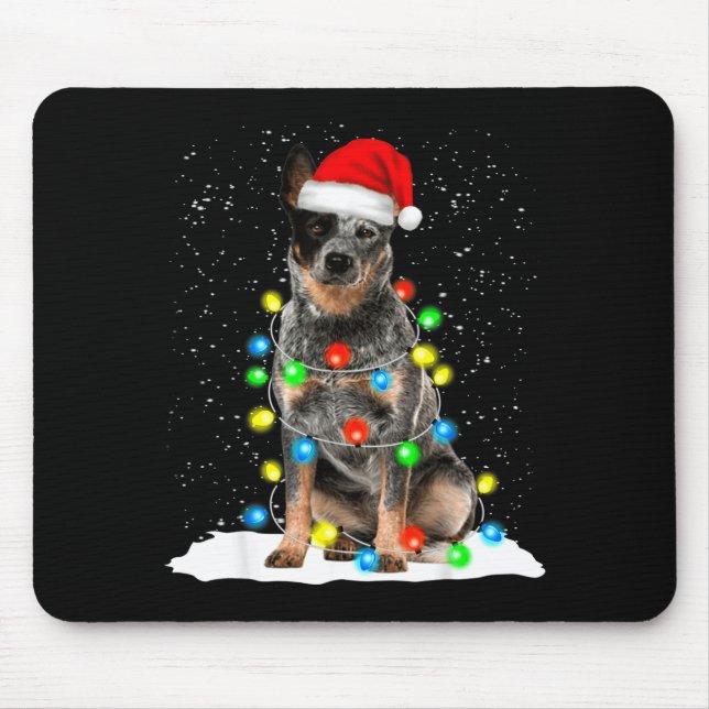 Blue Heeler Christmas Light Funny Gift For Dog Lov Musmatta (Framsidan)