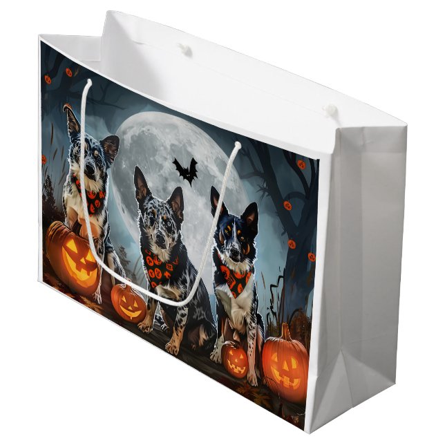 Blue Heeler Halloween Kuslig (Framsidan Vinklad)