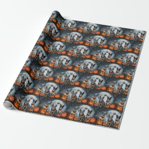 Blue Heeler Halloween Kuslig Presentpapper