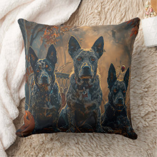 Blue Heeler Halloween Natt Hund Delight Kudde