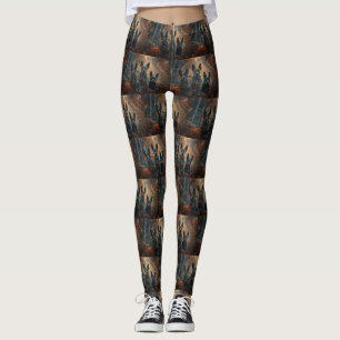 Blue Heeler Halloween Natt Hund Delight Leggings