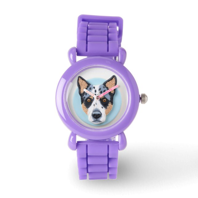 Blue Heeler Hund 3D Inspired Armbandsur (Framsida)