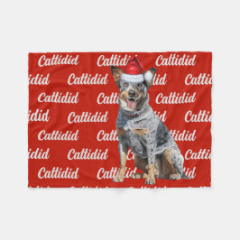 Blue Heeler Hund med Namn Patternerad jul Fleecefilt