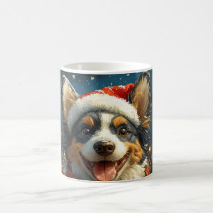 Blue Heeler Hund Roller Underlägg jul Kaffemugg