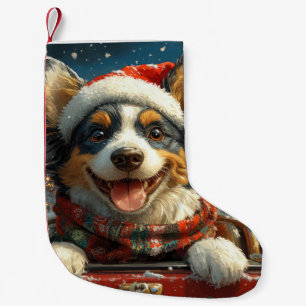 Blue Heeler Hund Roller Underlägg jul Liten Julstrumpa