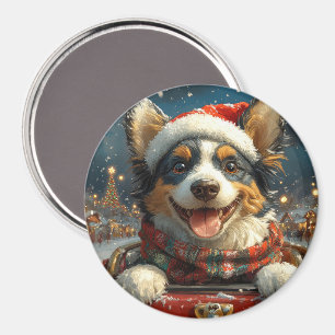 Blue Heeler Hund Roller Underlägg jul Magnet