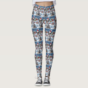 Blue Heeler Hund Winter Wonderland jul Joy Leggings
