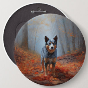 Blue Heeler i Höst löv Fall Inspire Knapp