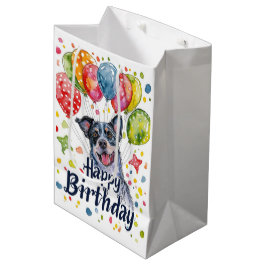 Blue Heeler med ballonger