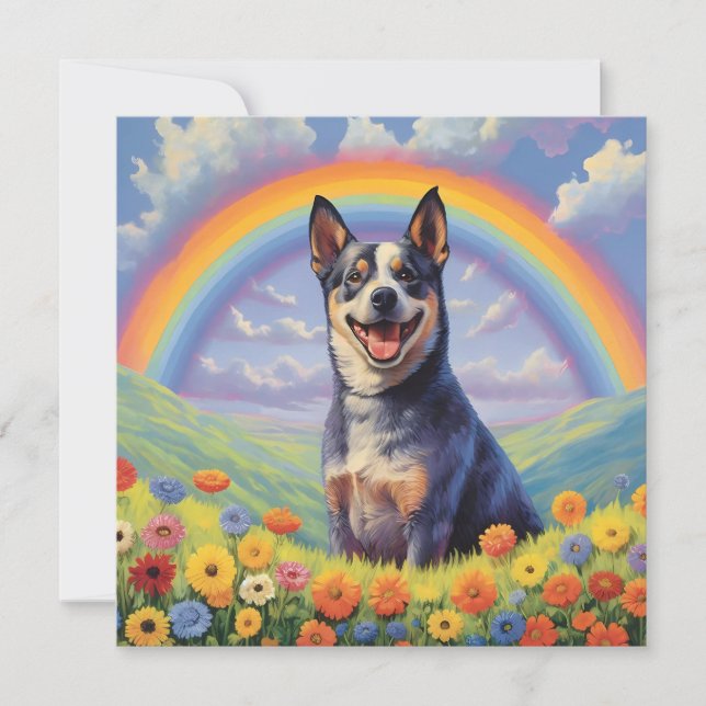 Blue Heeler Memorial Cute Anpassningsbar Hund Namn (Framsida)