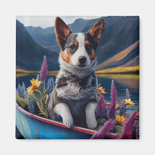 Blue Heeler på en Paddle: En Scenia Äventyr Magnet (Framsidan)