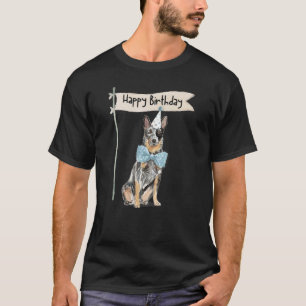 Blue Heeler Samlare Aussie Puppy Grattis på födels T Shirt