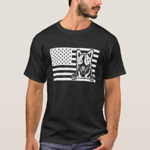 Blue Heeler USA flagga T Shirt