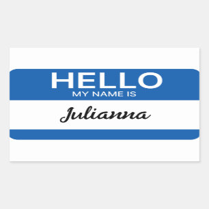 Blue Hej My Namn är Employee eller Event Namn bric Rektangulärt Klistermärke