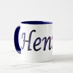 Blue Henry Namn Logotyp Mugg
