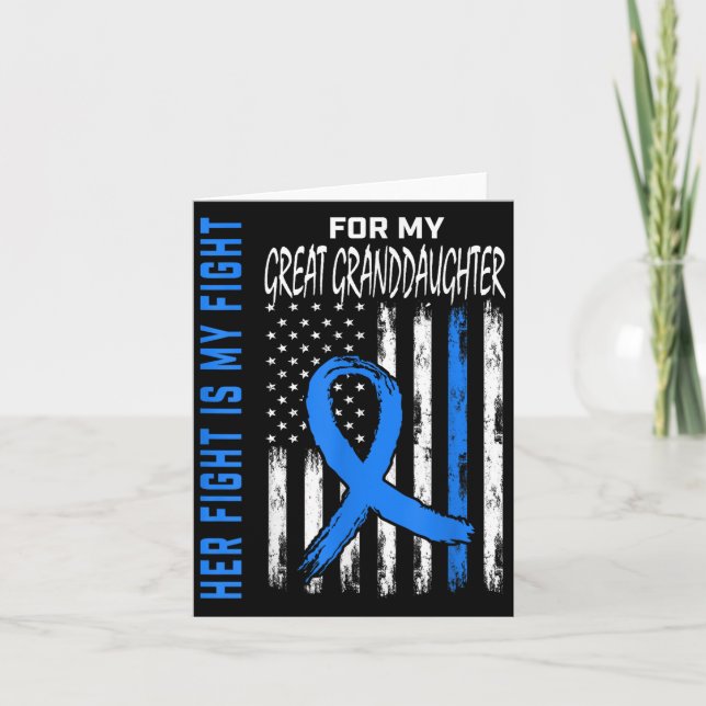 Blue Her Fight Diabetes Awareness Shirt Underbar G Kort (Framsida)