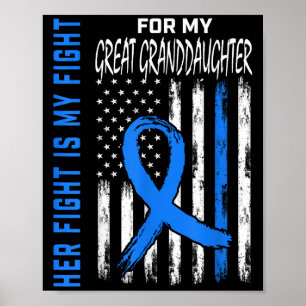 Blue Her Fight Diabetes Awareness Shirt Underbar G Poster