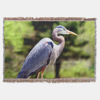Blue Heron 1 Throw Blanket Mysfilt