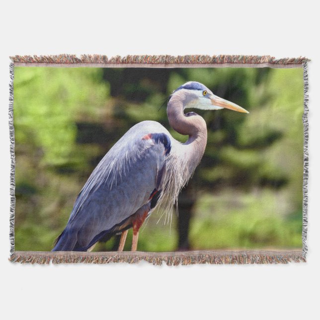 Blue Heron 1 Throw Blanket Mysfilt (Framsidan)