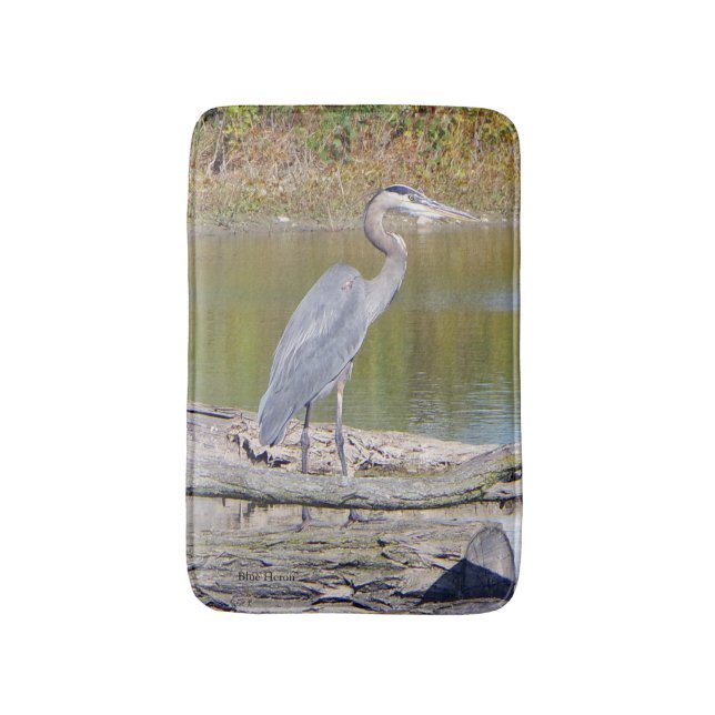Blue Heron bathmat Badrumsmatta (Framsidan (Vertikal))