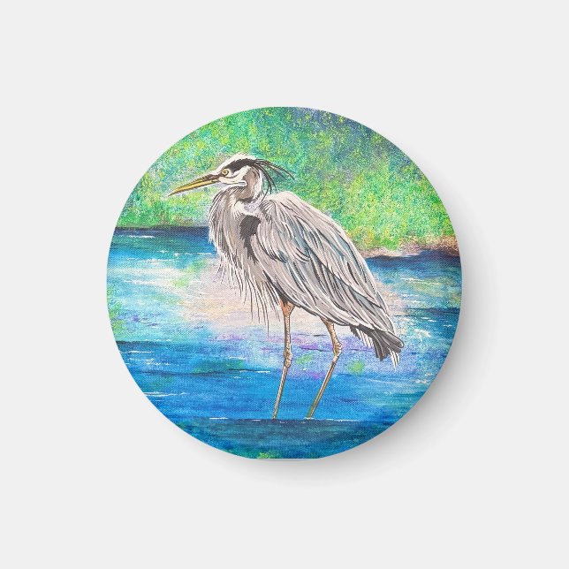 Blue Heron Magnet (Framsidan)