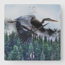 Blue Heron & Misty Forest Wildlife