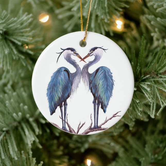 Blue Heron Ornament (Träd)