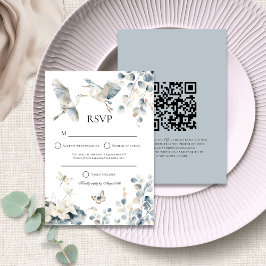 Blue Heron QR-kod eller Svar från Post Bröllop