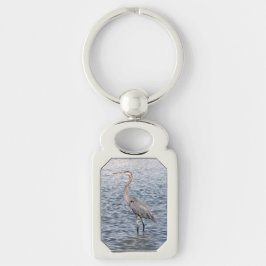 Blue Heron vatten metall nyckelring