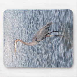Blue Heron vatten mousepad Musmatta