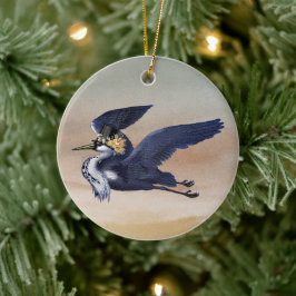 Blue Heron vid Sunset Ornament