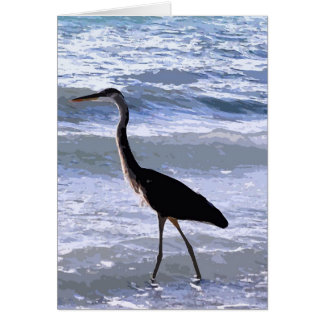 Blue Heron Wading Hälsningskort