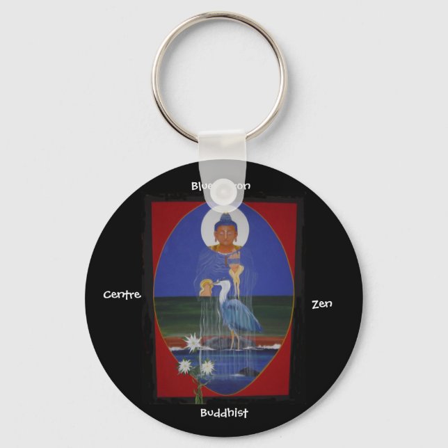 Blue Heron Zen Buddhist Center Keychain Nyckelring (Framsida)
