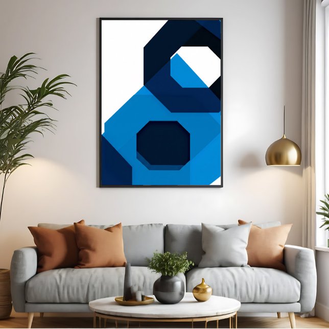 Blue Hexagon Art Poster (Skapare uppladdad)