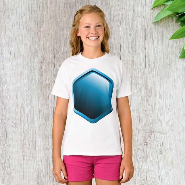 Blue Hexagon Girls T-Shirt (Skapare uppladdad)