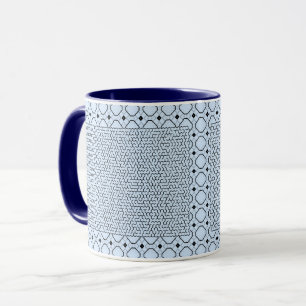 Blue Hexagon Maze Mugg