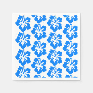 Blue Hibiscus Hawaiian Flower Luau Birthday Pappersservett