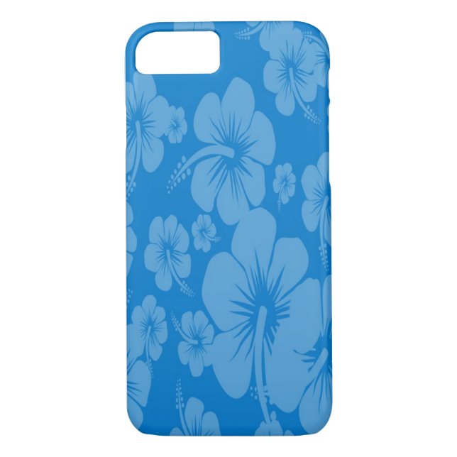 Blue Hibiscus Hawaiian Print Case-Mate iPhone Skal (Baksida)