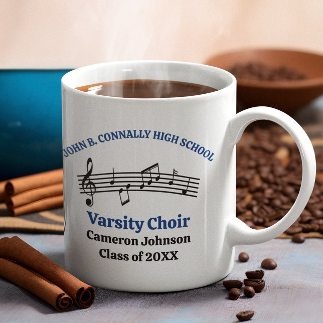 Blue High School Choir Anpassade Kaffemugg (Skapare uppladdad)