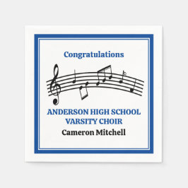 Blue High School Choir Anpassningsbar Party Pappersservett