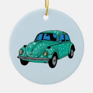 Blue Hippie Car Ornament
