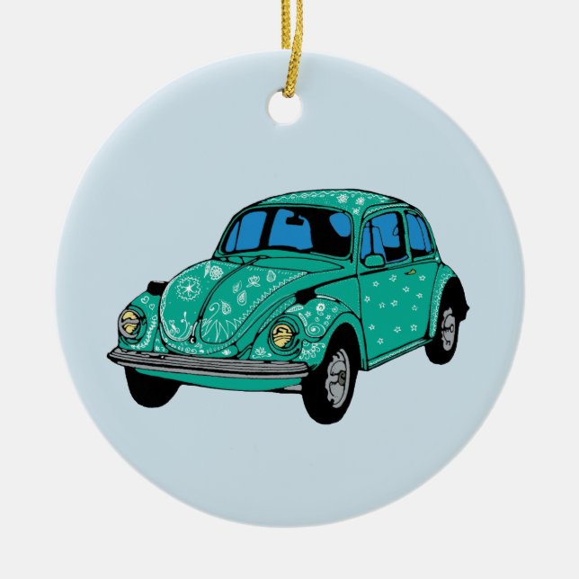 Blue Hippie Car Ornament (Framsidan)