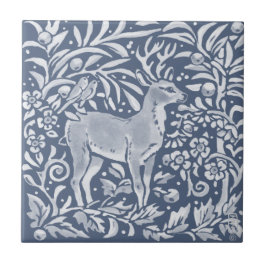 Blue Hjort Buck Birds Woodland Forest Animal Ornat Kakelplatta