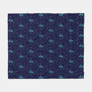 Blue Hjort Fleece Blanket