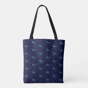 Blue Hjort Tote Tygkasse