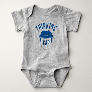 Blue Hockey Helmet Thinking Cap Baby Bodykostym T Shirt