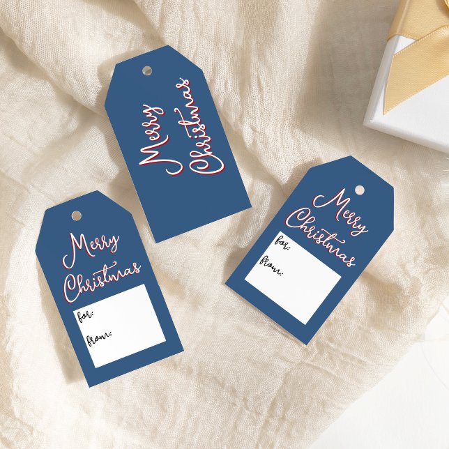 Blue Holly Jolly God jul enkelt för från Presentetikett (Skapare uppladdad)