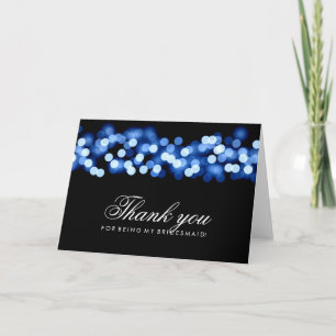 Blue Hollywood Glam Tack Brudtjänst Kort